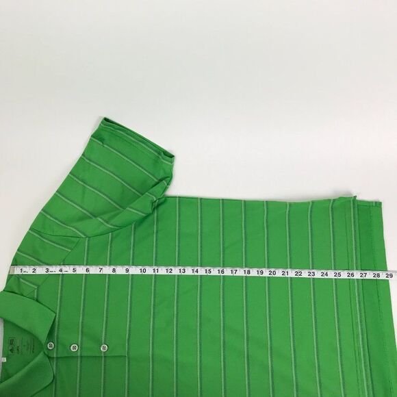 Adidas CLIMACOOL Golf Polo Shirt Mens Medium Casual Short Sleeve Green Polyester - Picture 7 of 10